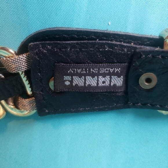 HP. Naani Made In Italy Chain And Leather Belt - Picture 9 of 14